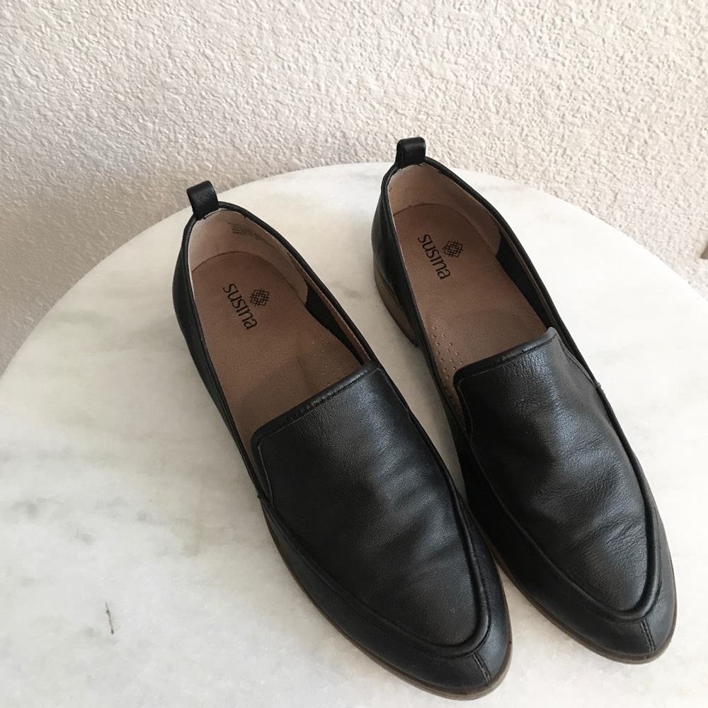 Black loafers